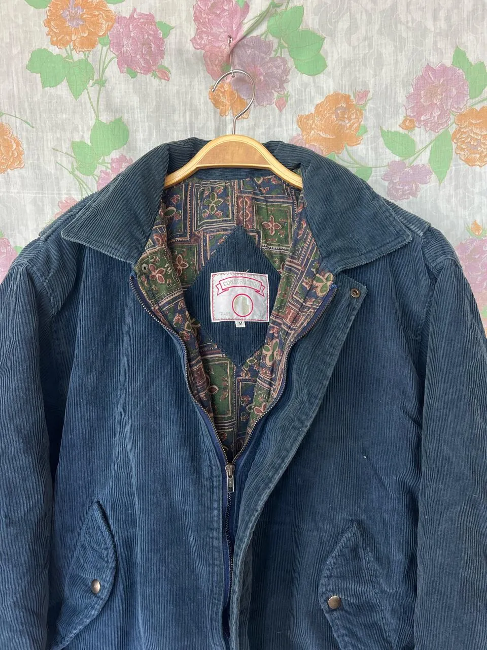 90's Dark Blue Corduroy Bomber