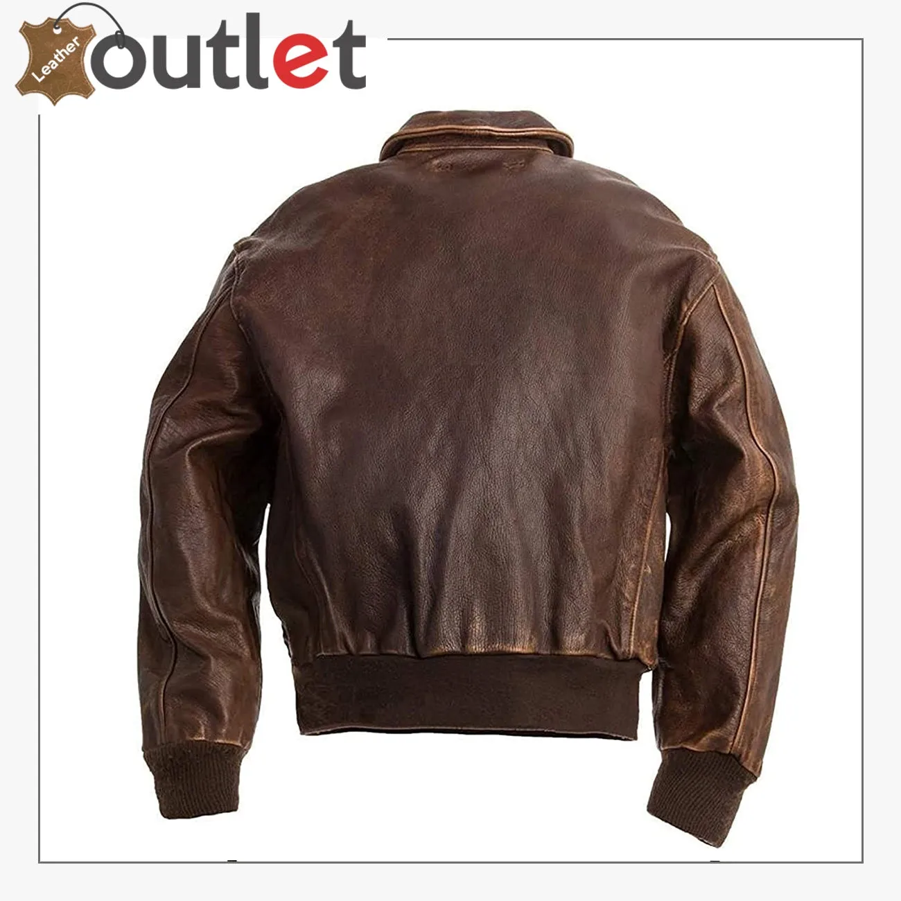 A2 Aviator Brown Bomber Leather Jacket