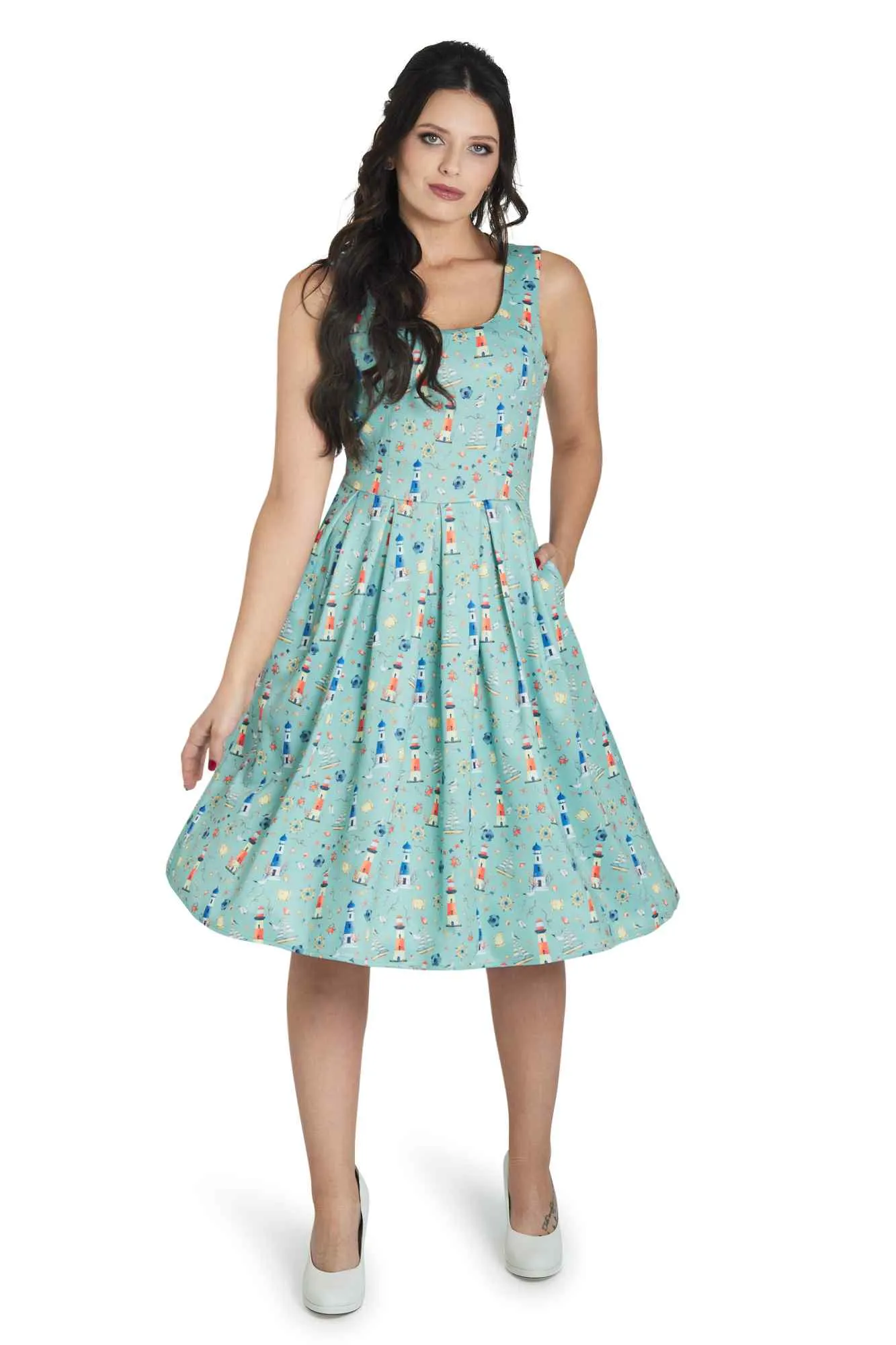 Amanda Nautical Fit and Flare Dress