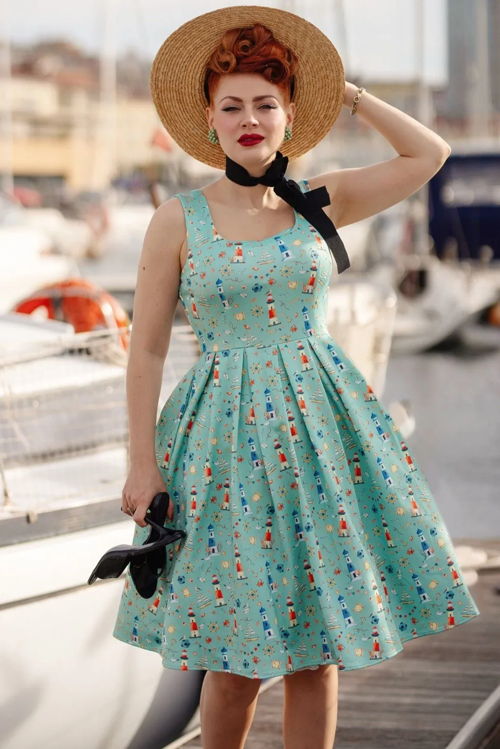 Amanda Nautical Fit and Flare Dress