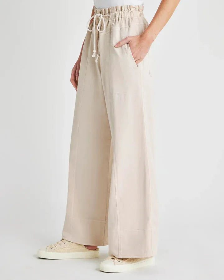 Annika Wide Leg Pant - Moonstone