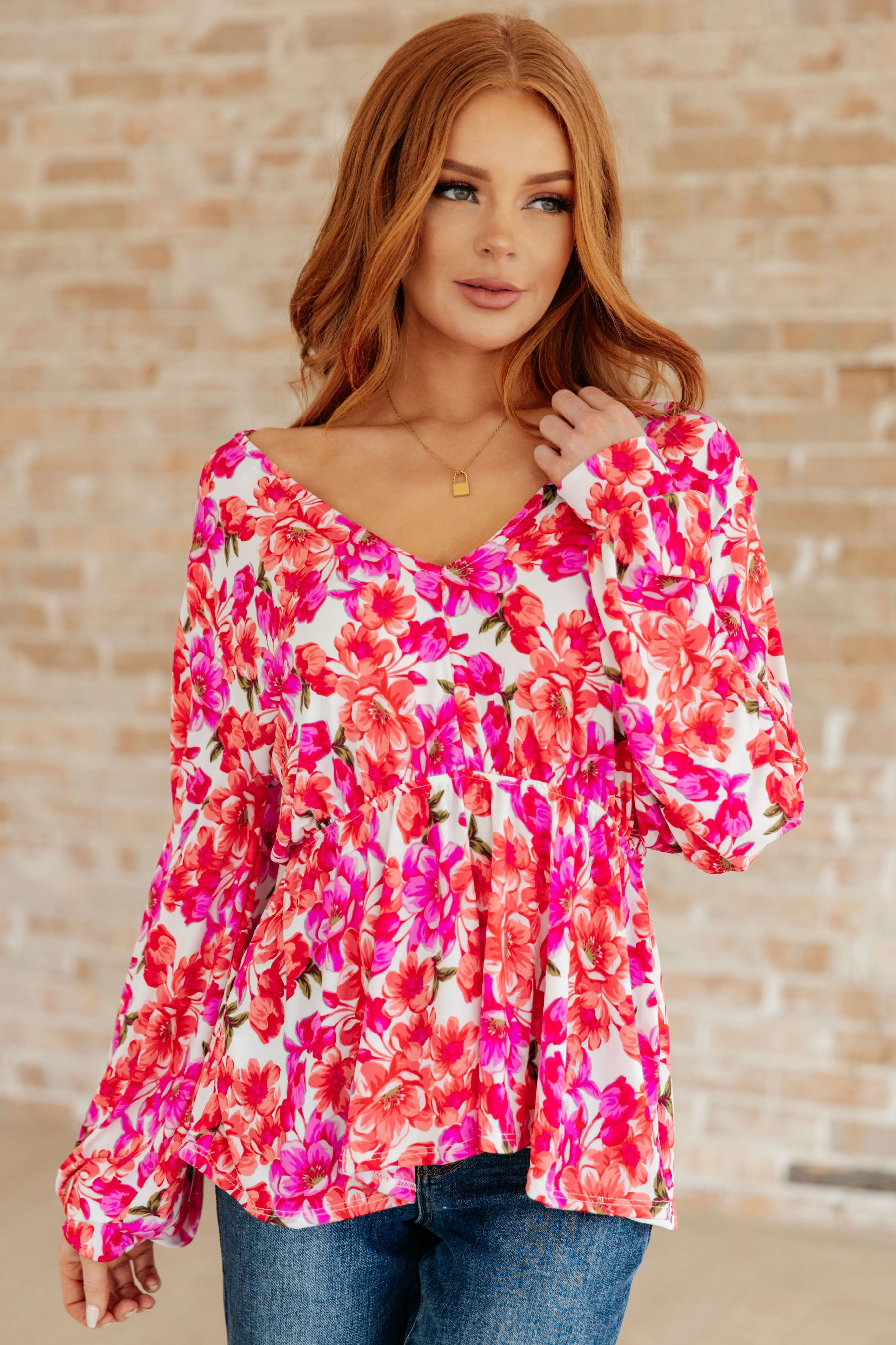 Aubrielle Floral Peplum