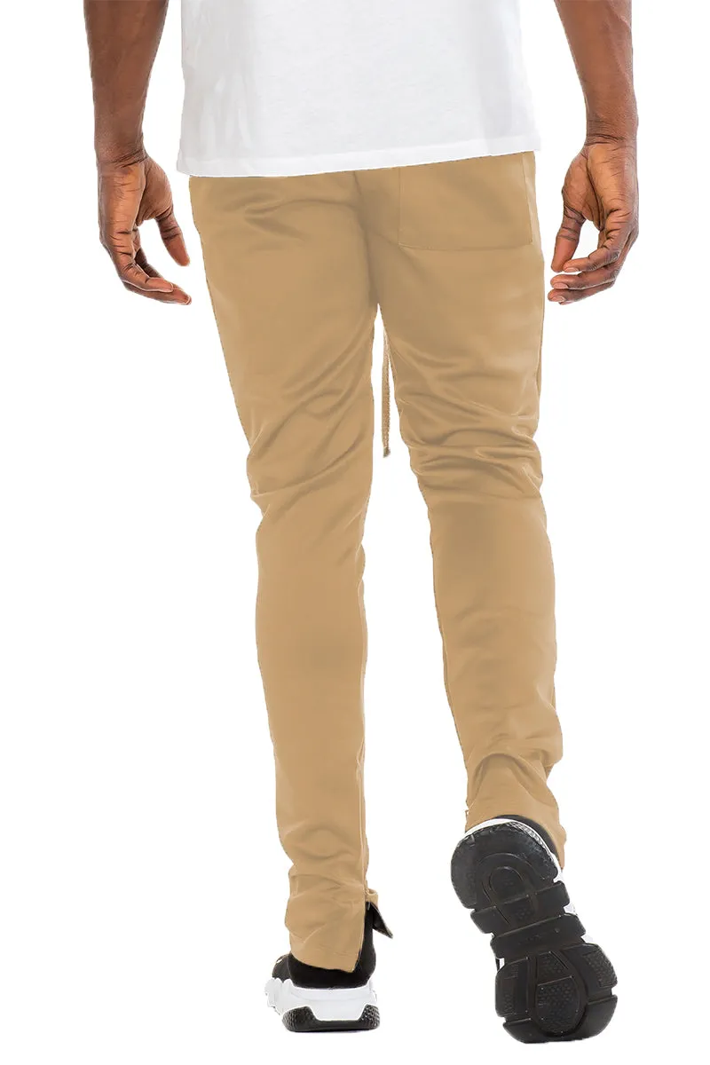 Beige Skinny Fit Track Pants