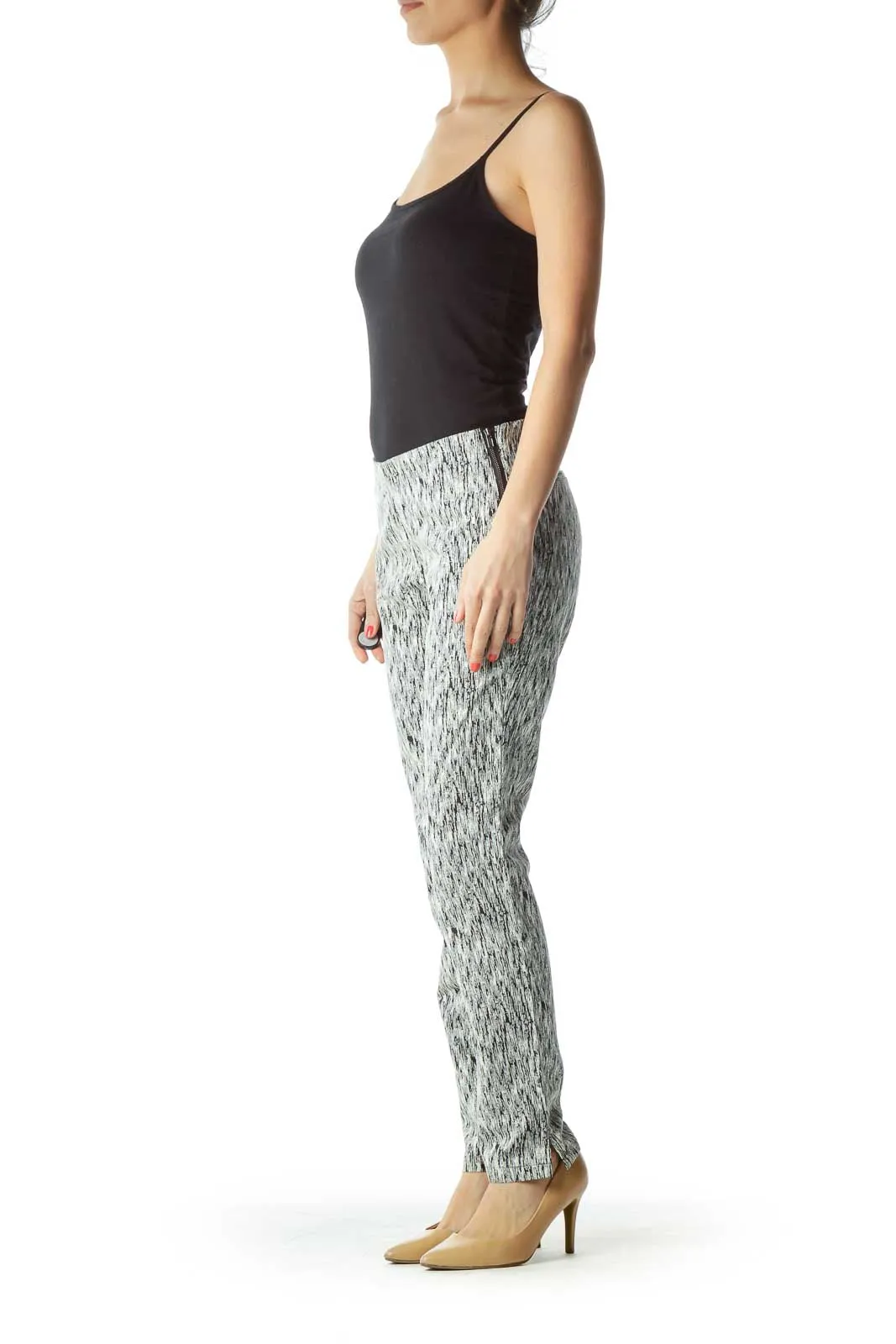 Black White Pattern Skinny Pant