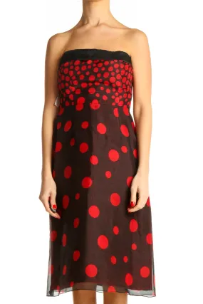 Brown Polka Dot Fit & Flare Dress