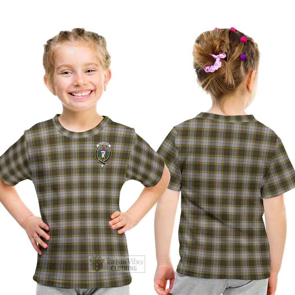 Buchanan Dress Tartan Kid T-Shirt with Family Crest