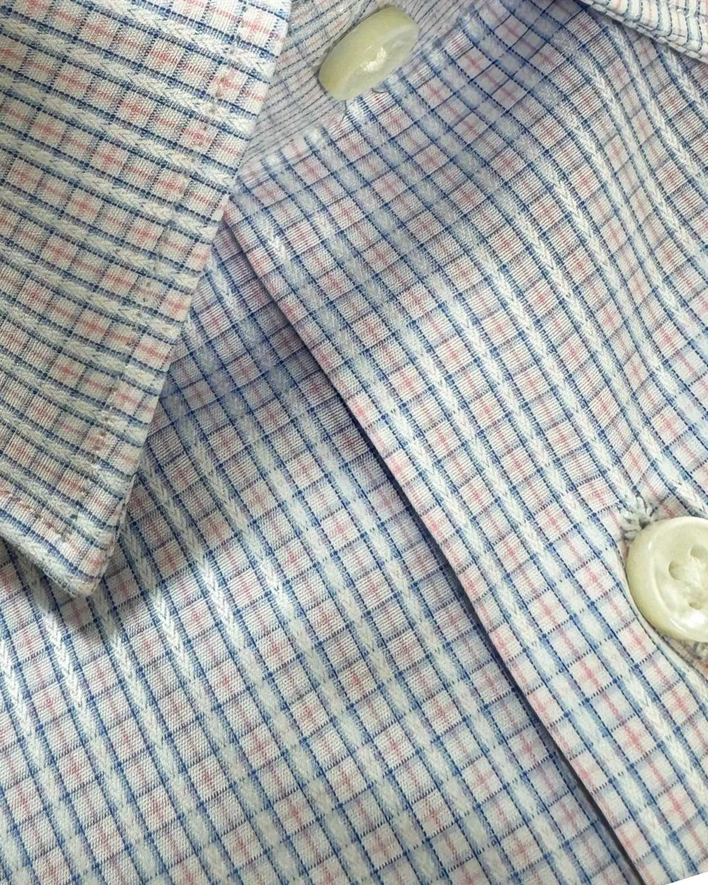 Canali Dress Shirt White Pink Blue Check - Exclusive Collection 40 - 15 3/4