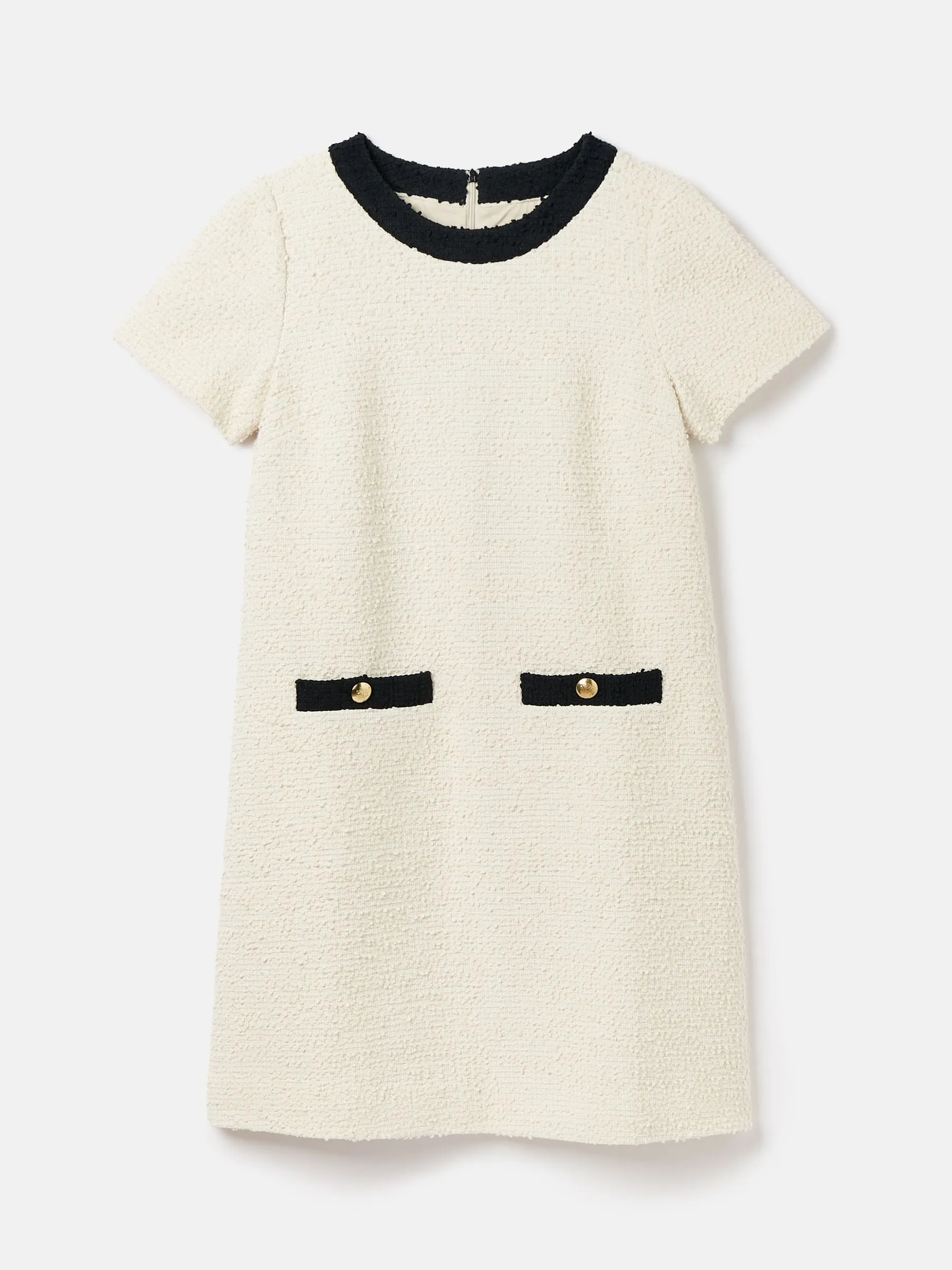 Celeste Cream Mini Boucle Dress