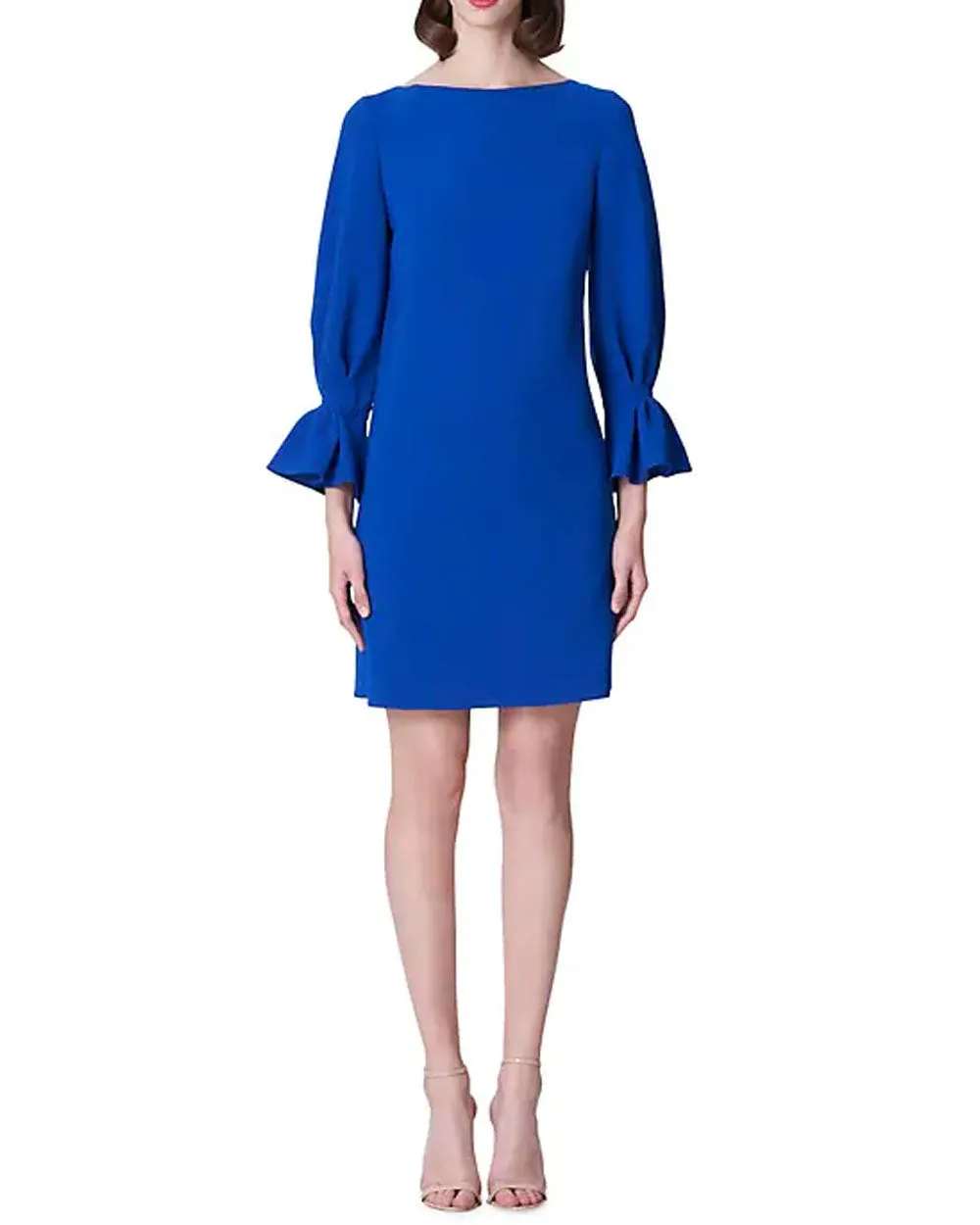 Cobalt Puff Sleeve Shift Dress