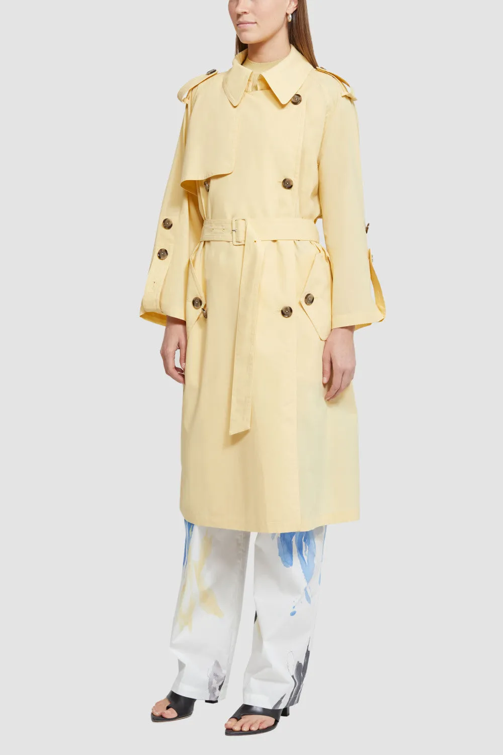 Cotton Recycled Poly Trench Coat