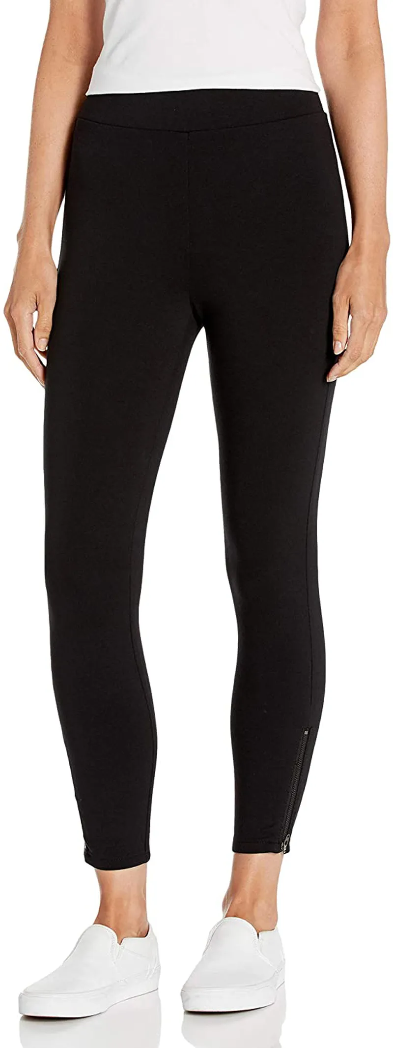 Daily Ritual Women's Ponte Knit Skinny-Fit Legging with Ankle Side Zips