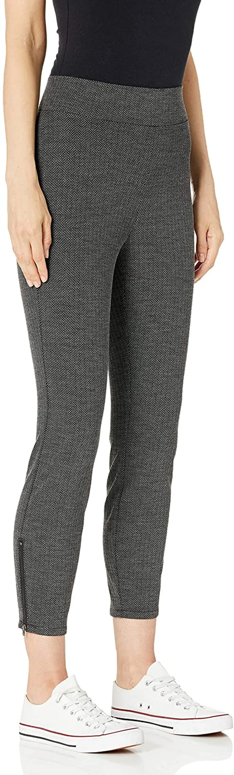 Daily Ritual Women's Ponte Knit Skinny-Fit Legging with Ankle Side Zips