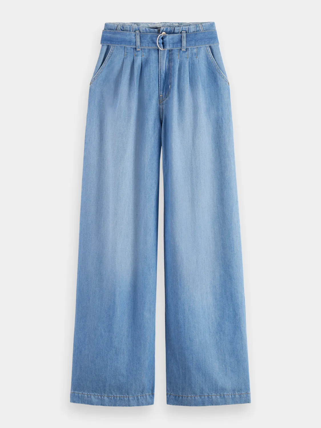 Daze paper bag wide-leg pants