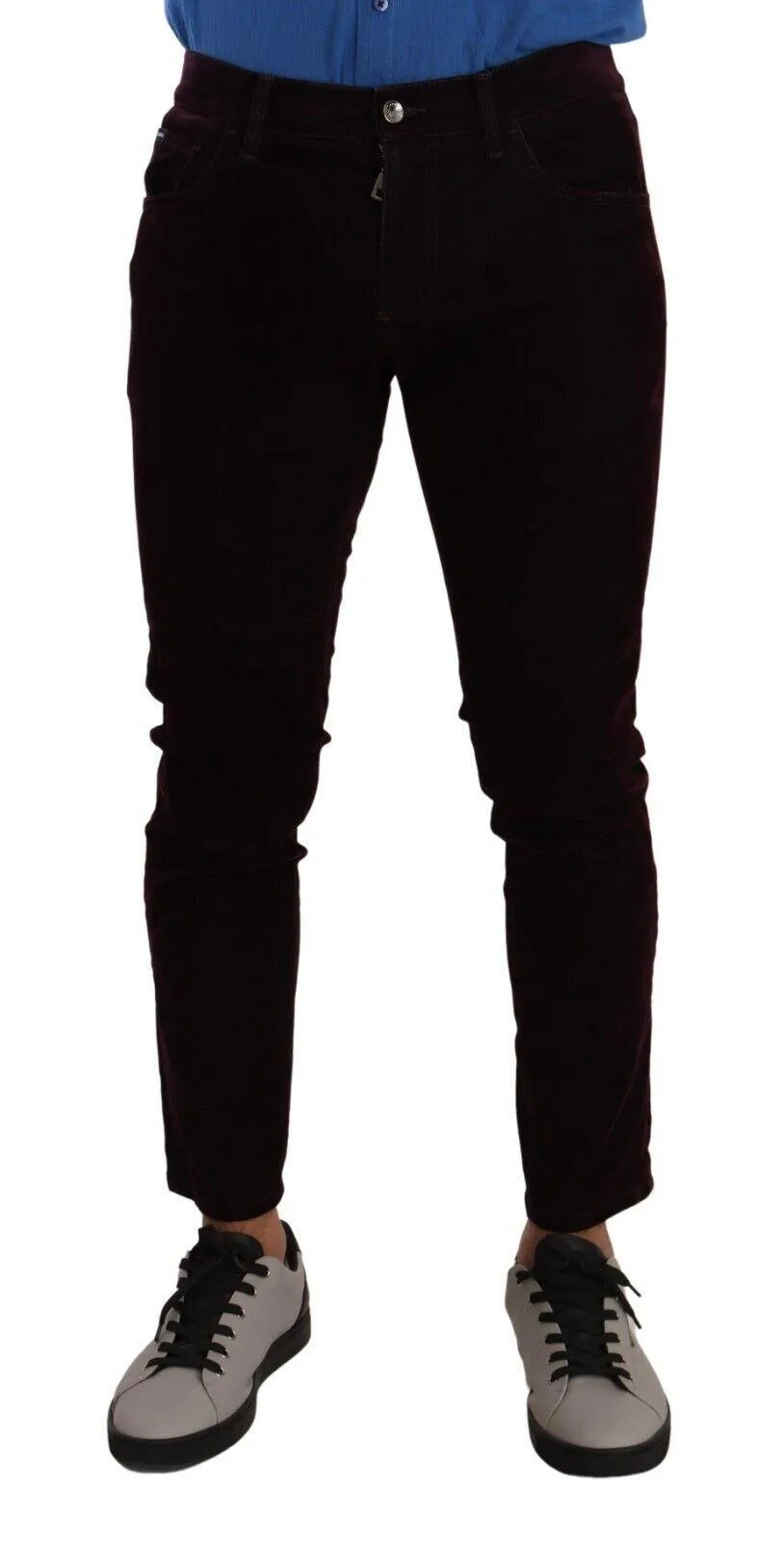 Dolce & Gabbana Bordeaux Cotton Stretch Skinny Denim Jeans