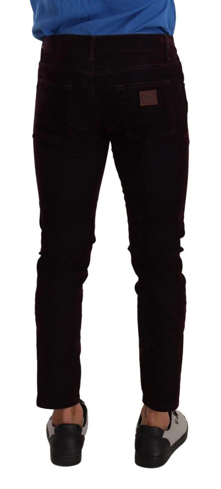 Dolce & Gabbana Bordeaux Cotton Stretch Skinny Denim Jeans