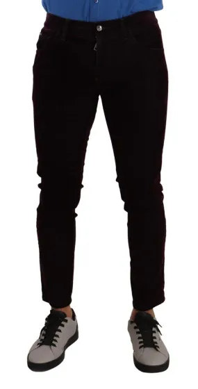 Dolce & Gabbana Bordeaux Cotton Stretch Skinny Denim Jeans