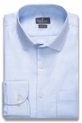 DRESS SHIRT LIGHT BLUE TEXTURE