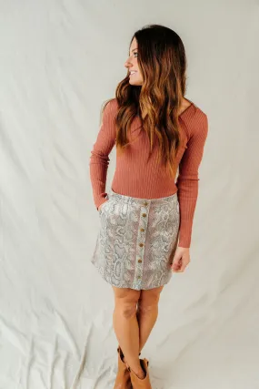 Durango Snake Button Down Skirt