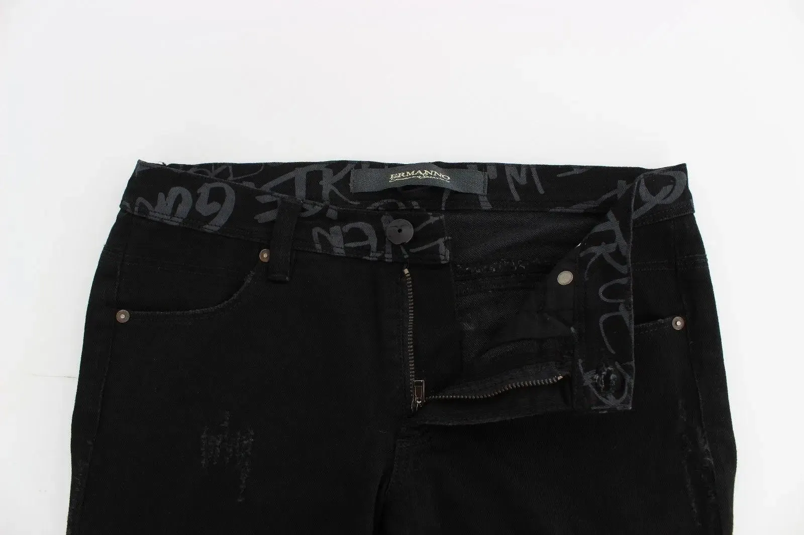 Ermanno Scervino Black Slim Jeans Denim Pants Skinny Stretch