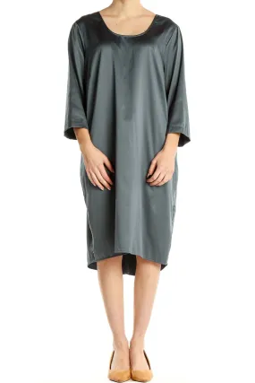 Gray Classic Shift Dress