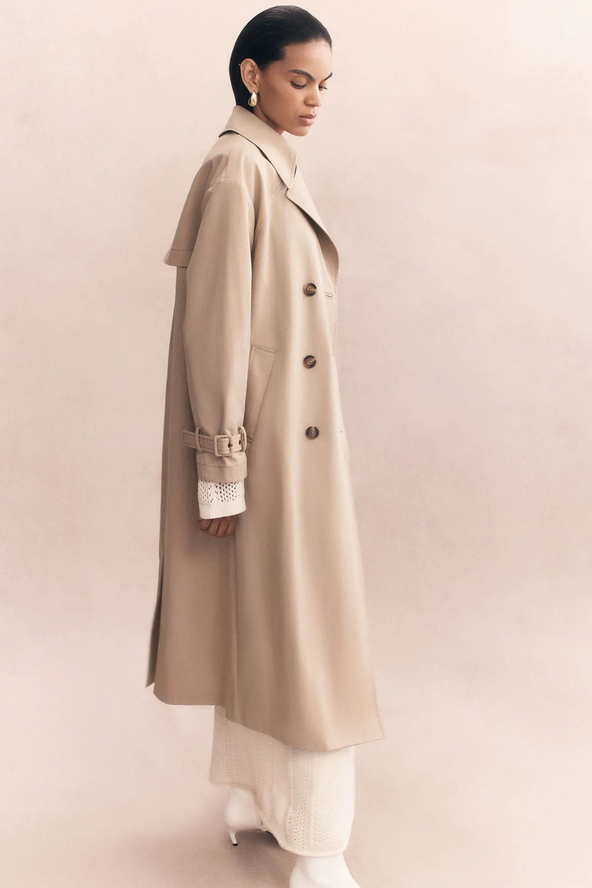 KAI TRENCH COAT - KHAKI BEIGE