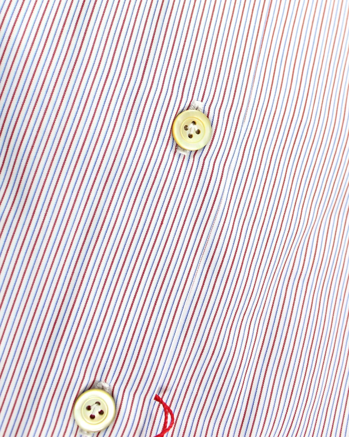 Kiton Shirt White Burgundy Blue Stripes 41 - 16 SALE