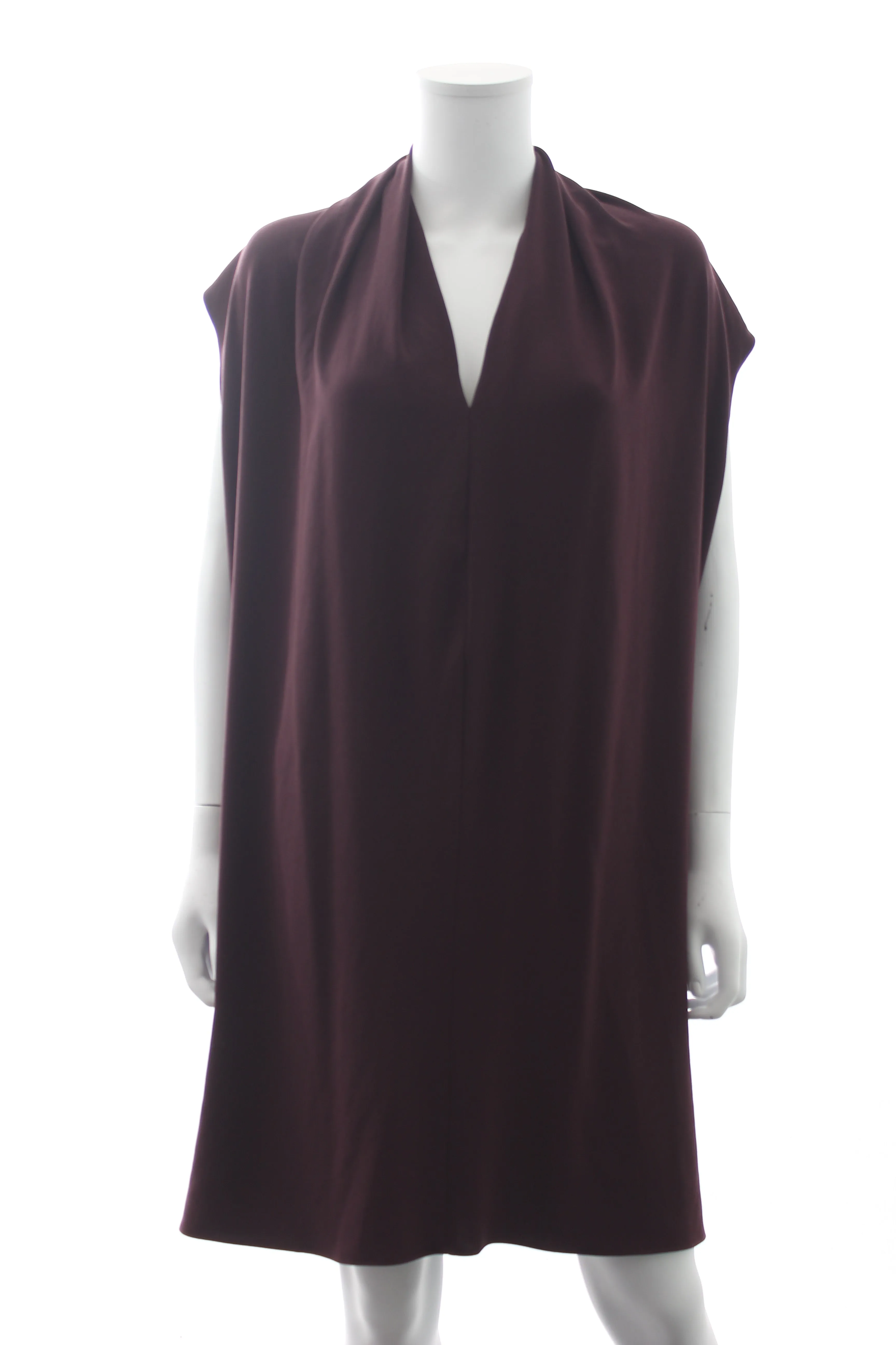 Lanvin Draped Crepe Shift Dress