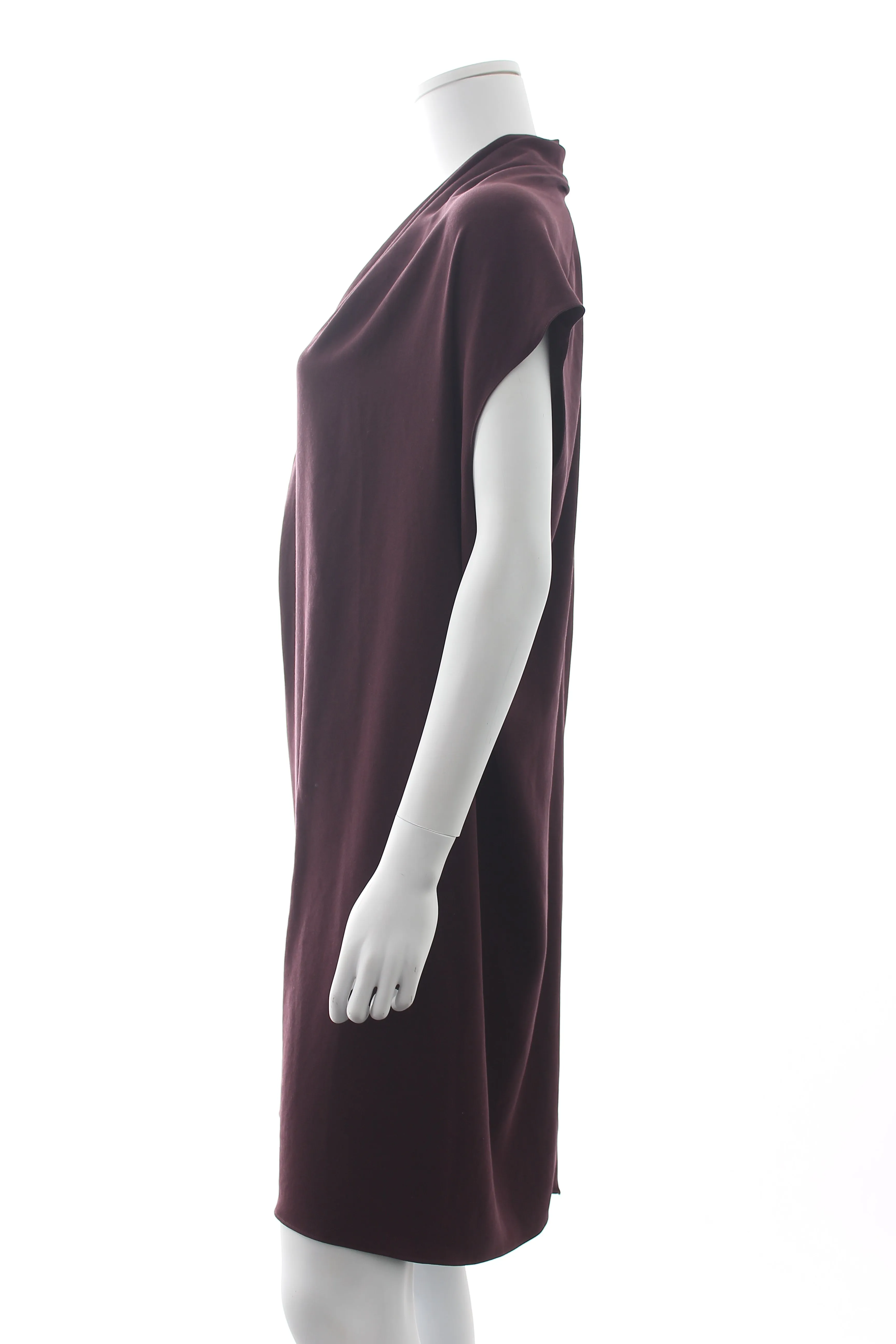 Lanvin Draped Crepe Shift Dress