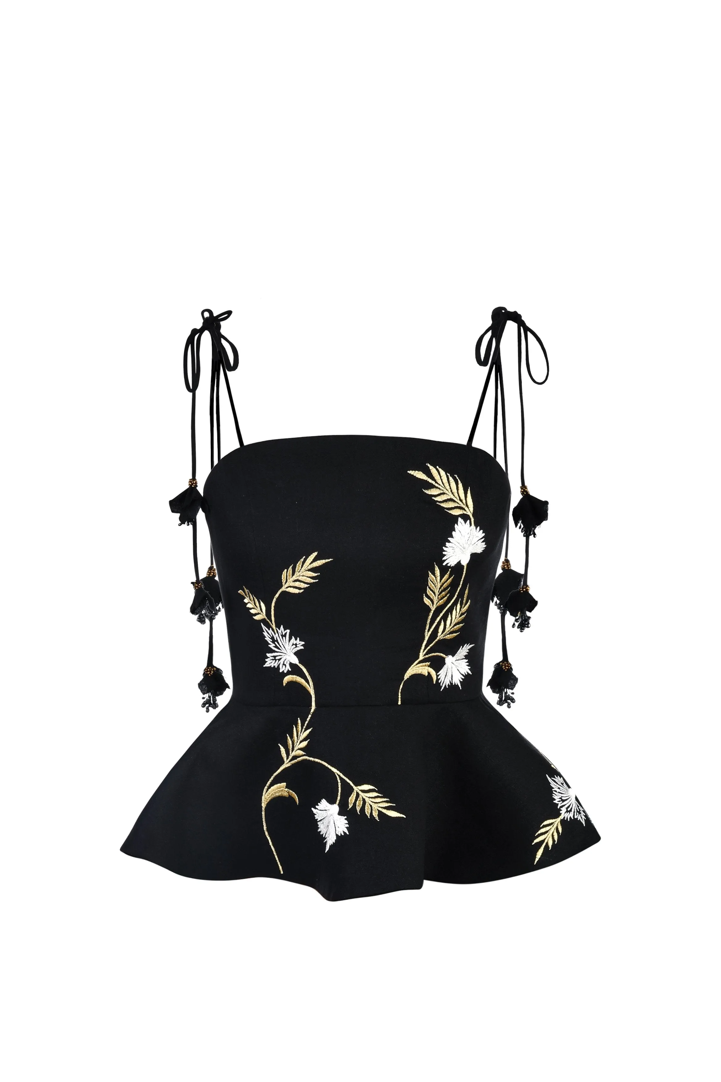 Lily Top -  Black & Ivory & Gold by Rosewater House