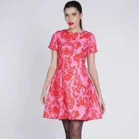 Lior Fit and Flare Printed Dress