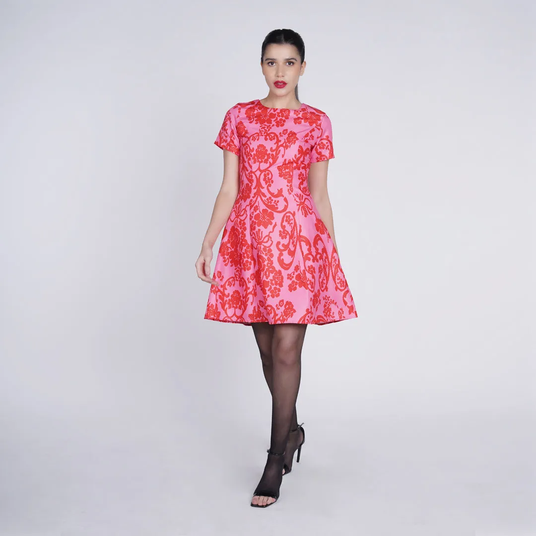 Lior Fit and Flare Printed Dress