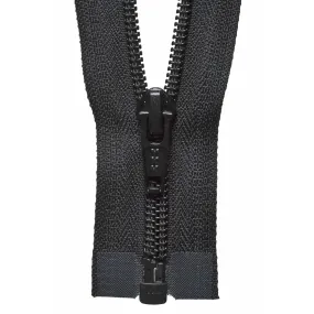 Nylon Open End Zip - 56cm - Black