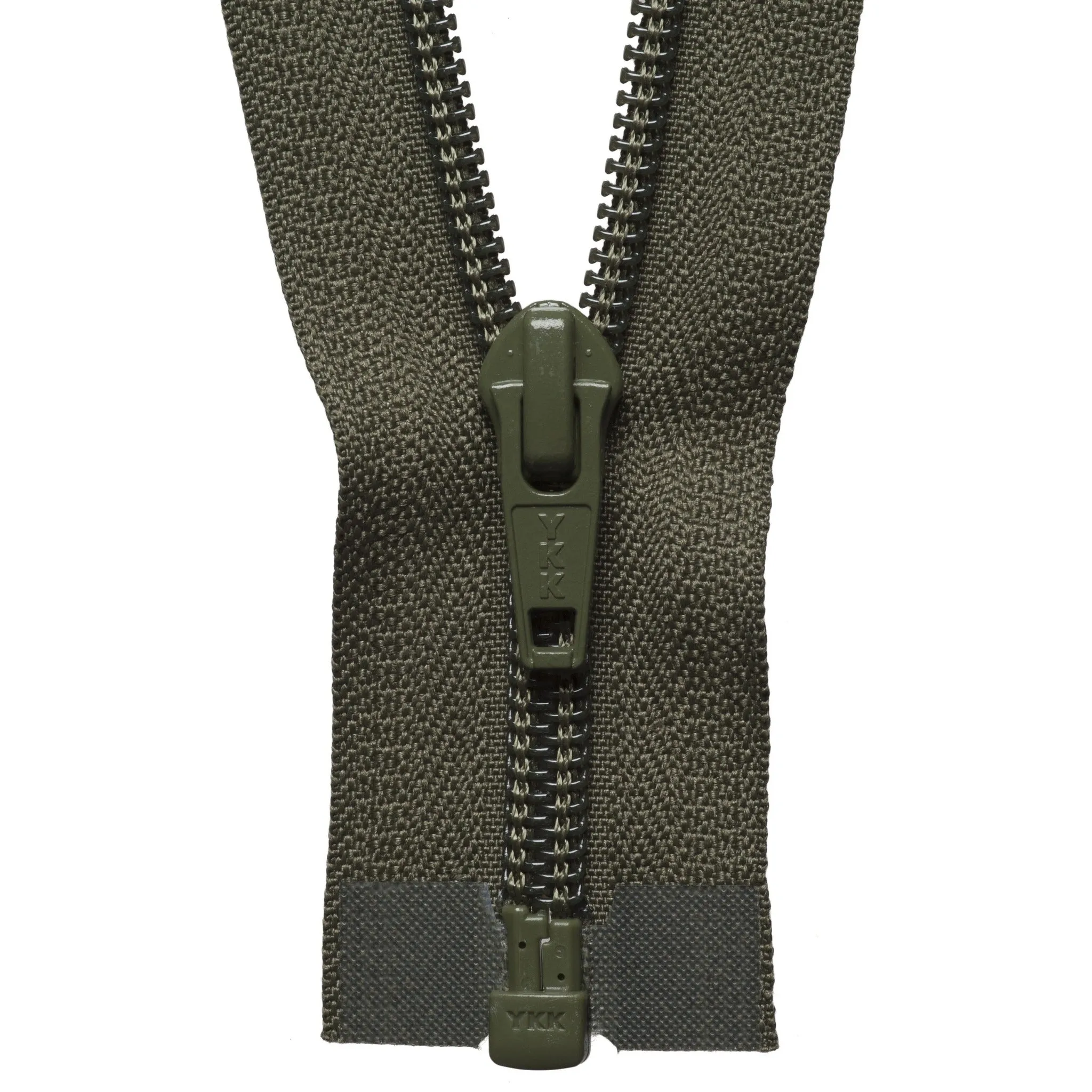 Nylon Open End Zip - 56cm - Khaki