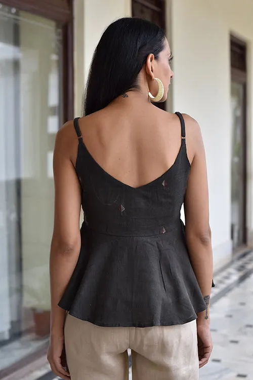 Okhai 'Independent' Jamdani Handwoven Peplum Top