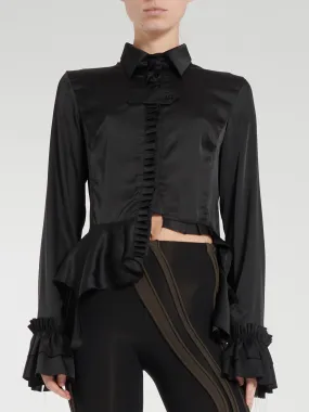 OTTOLINGER - Rouched Longsleeve Blouse