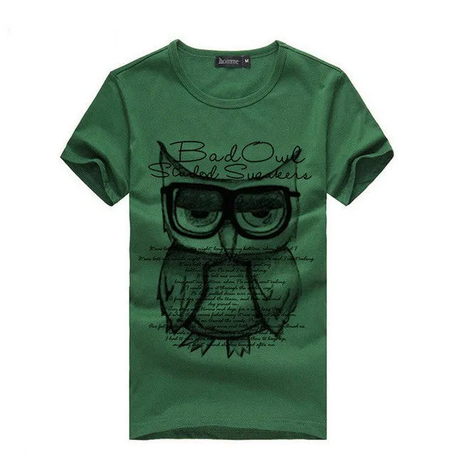 Owl Printing Tees Shirts