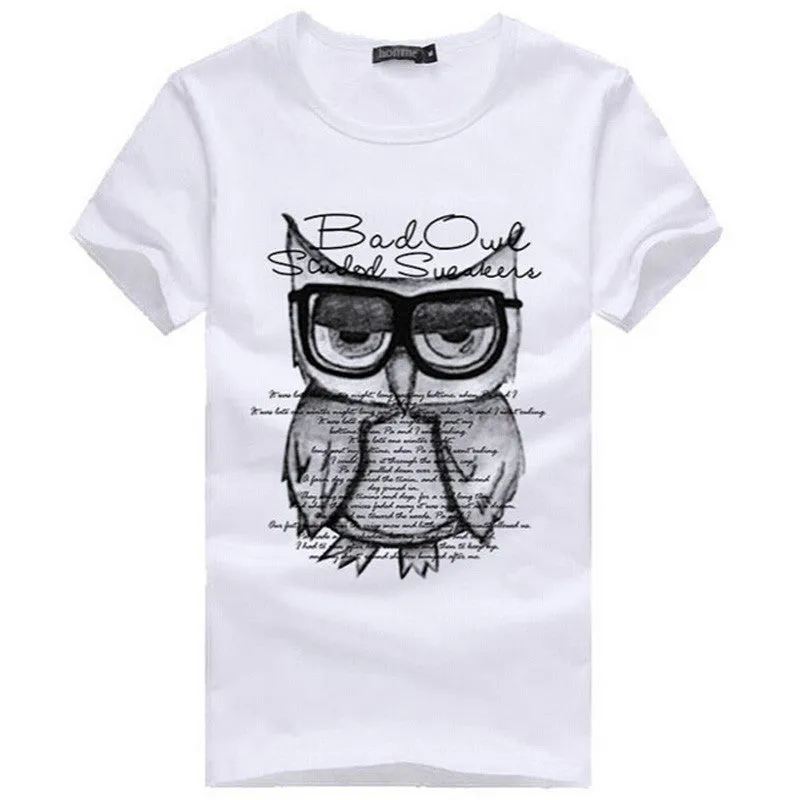 Owl Printing Tees Shirts