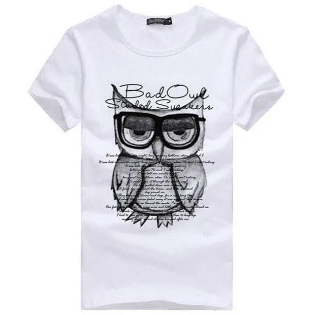 Owl Printing Tees Shirts