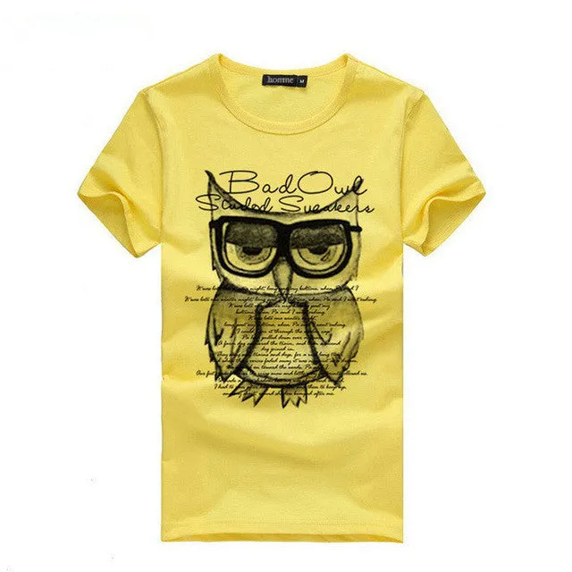 Owl Printing Tees Shirts