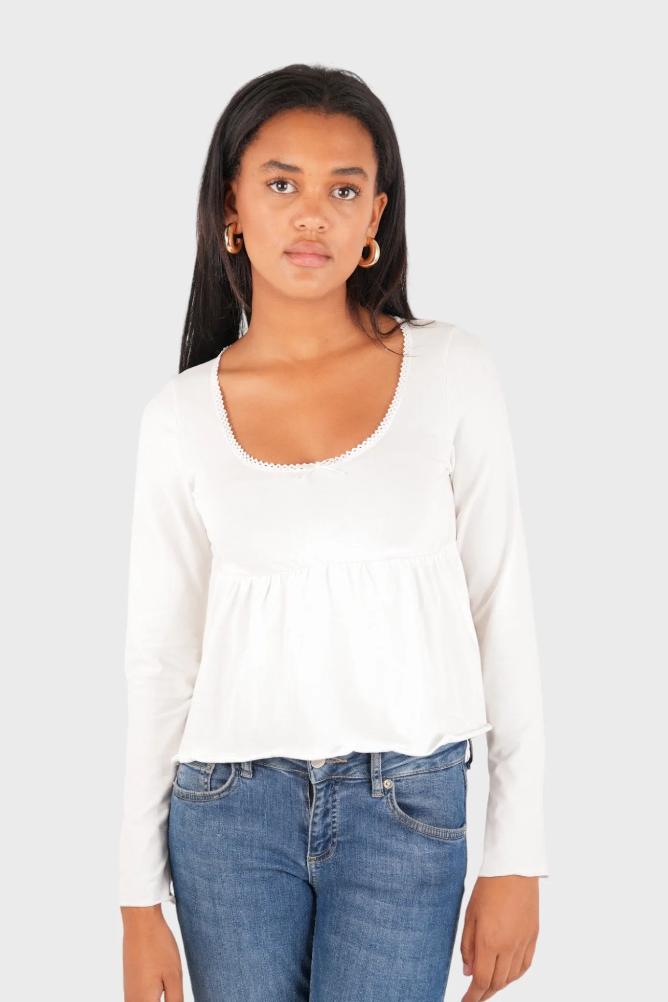 "Charlotte" top white