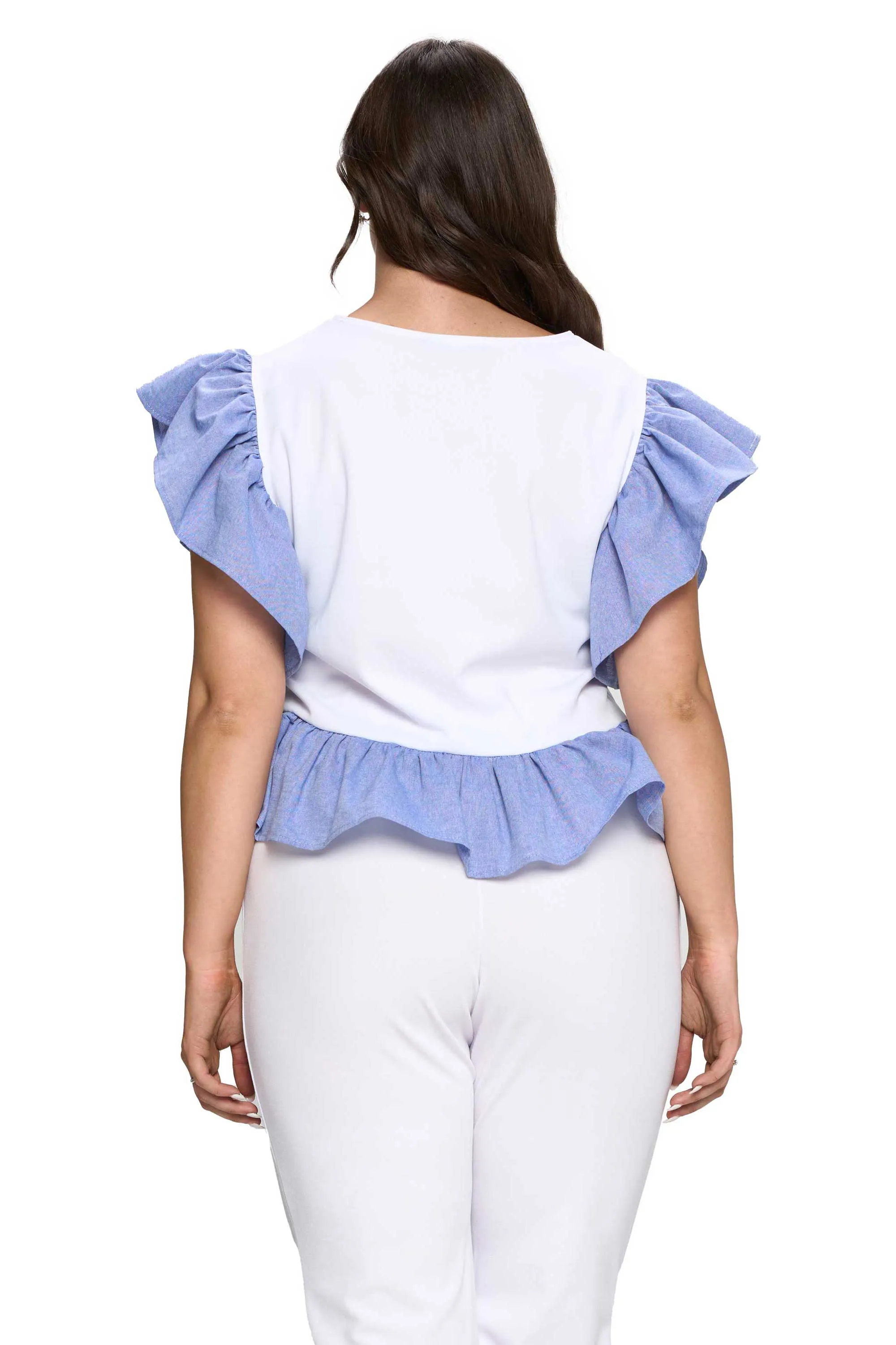 Ruffled Babydoll Peplum Top