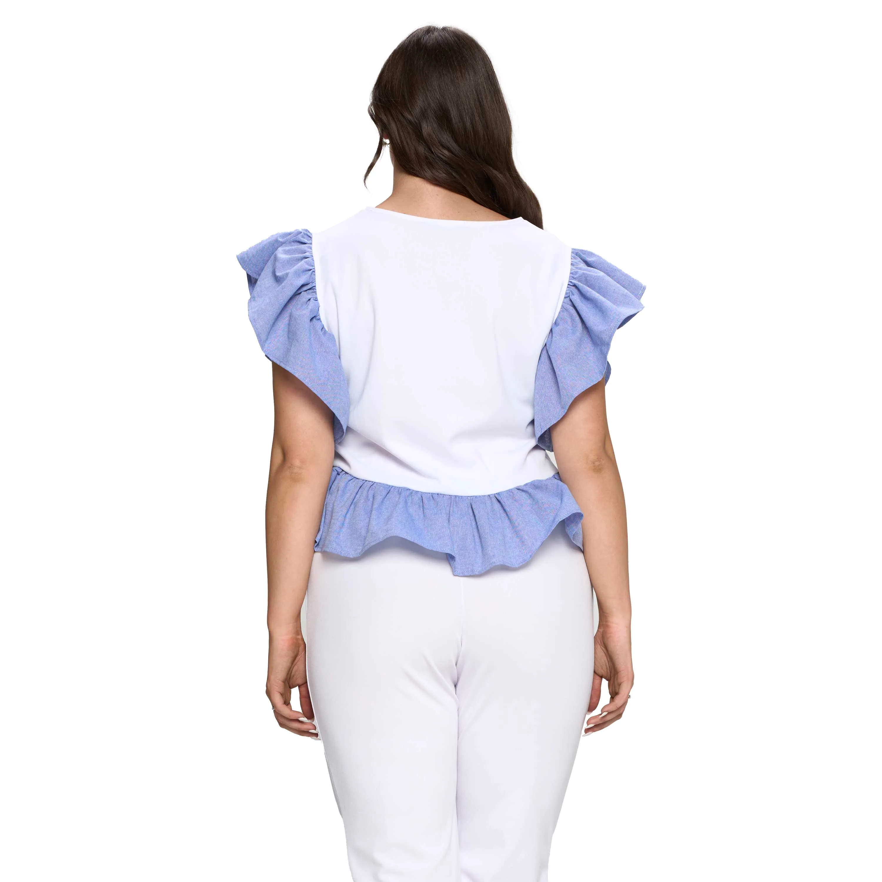 Ruffled Babydoll Peplum Top