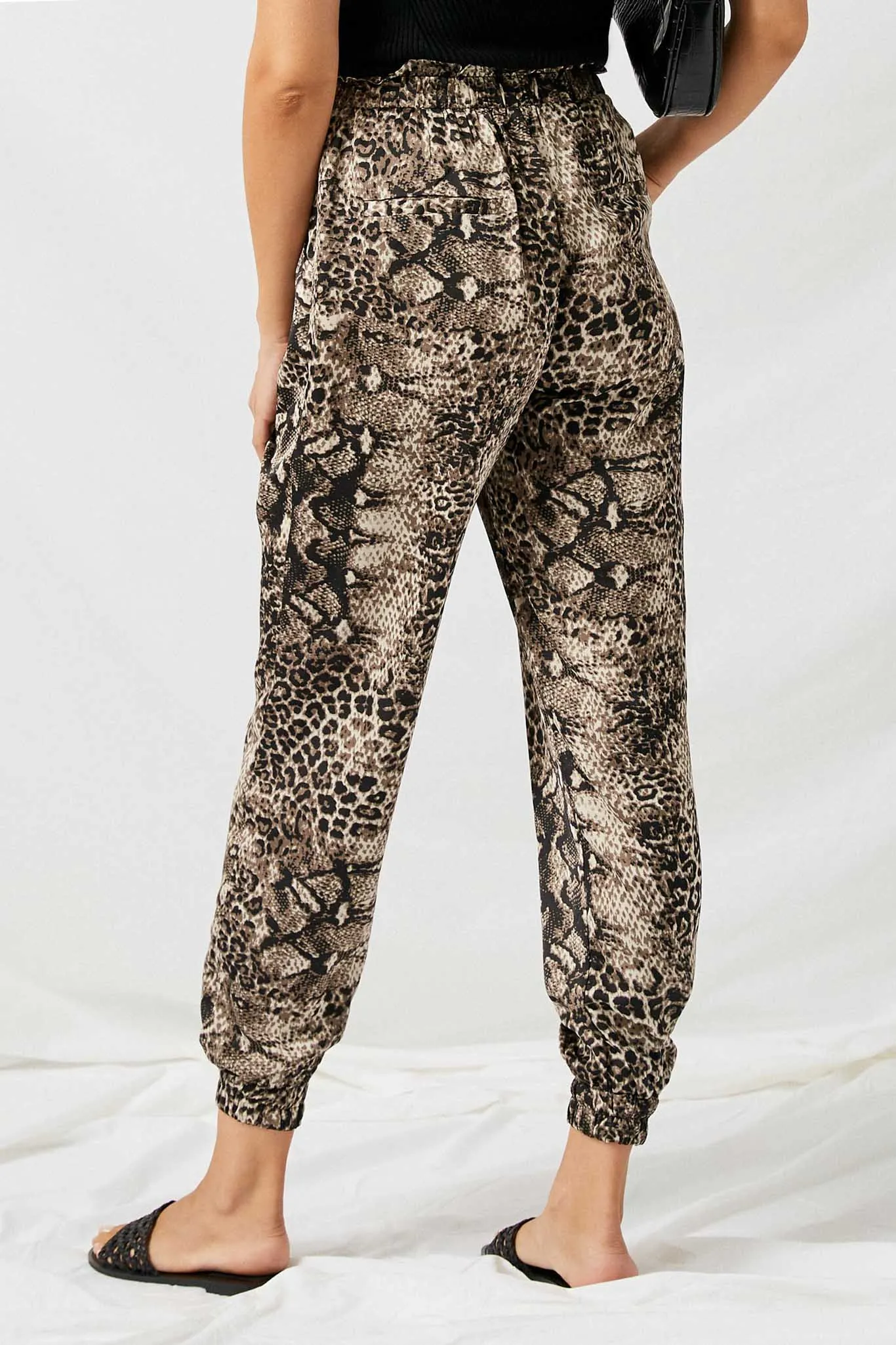 Snake Print Jogger Pants