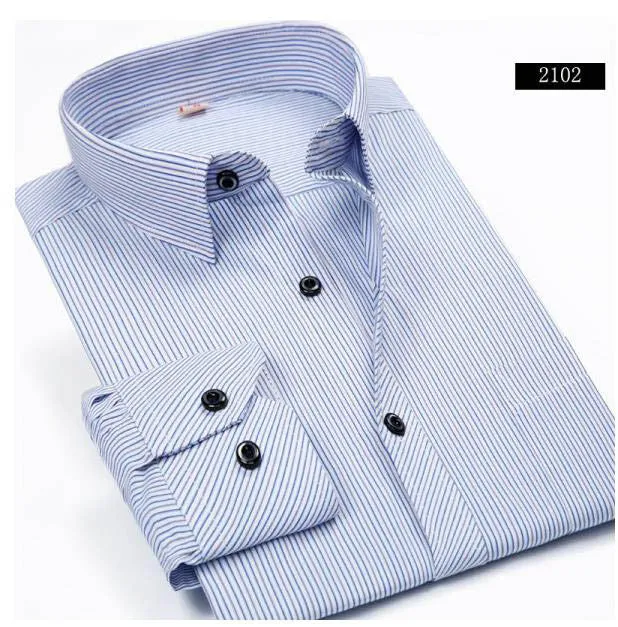 Striped Men Dress Shirt Formal