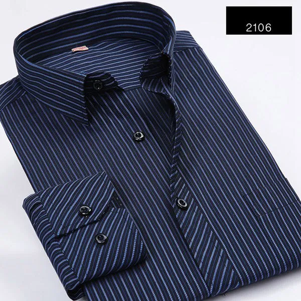 Striped Men Dress Shirt Formal