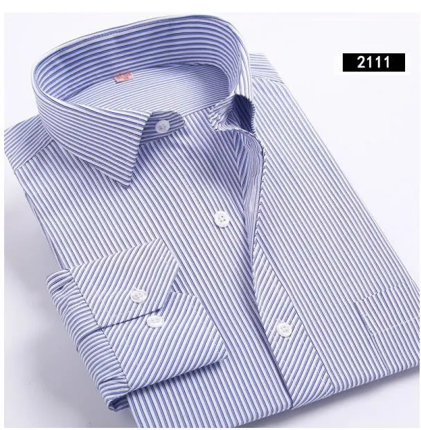 Striped Men Dress Shirt Formal