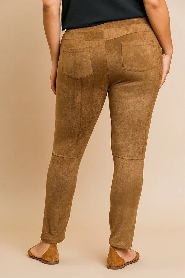 Suede Skinny Stretch Pants