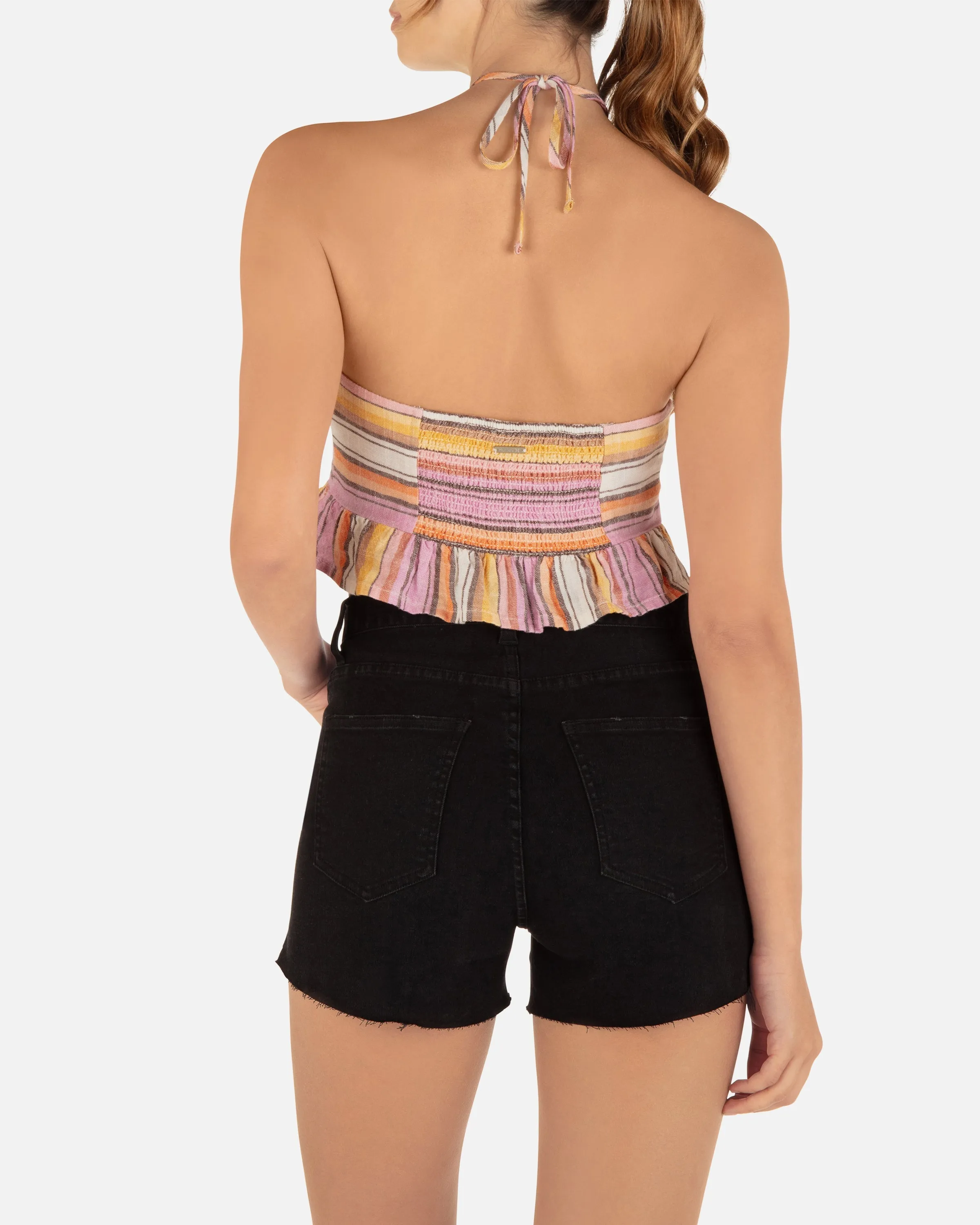 Sunset Stripe Halter Top