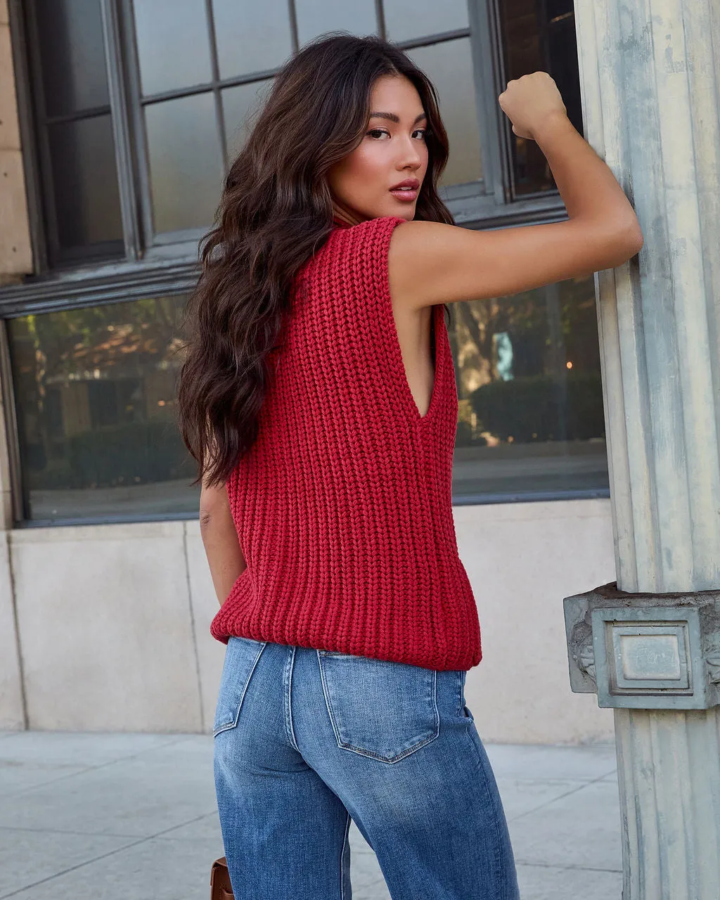 Sweet Gather Knit Button Down Sweater Vest