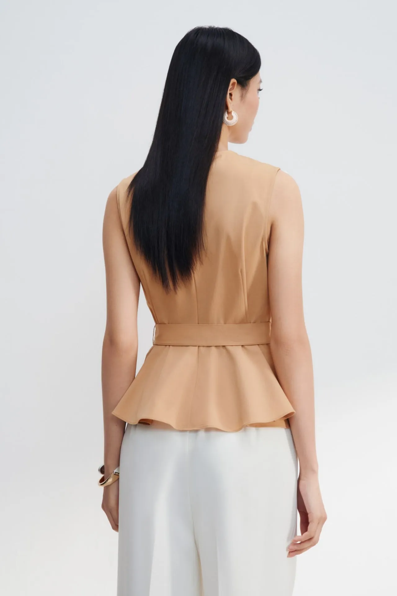 V-Neck Peplum Top